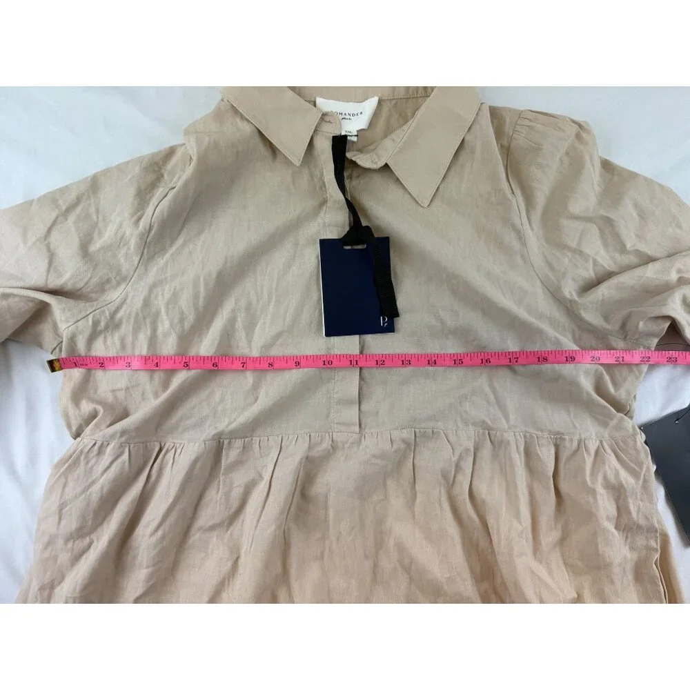 NWT Pomander Place Sandstone Cotton Mabel Maxi Dress in Sandstone Size XXL - Picture 8 of 9